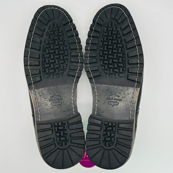 Cole Haan Men's Richardson Grand Black Leather Cap Toe Oxfords C28332 Size 10.5 - Picture 11 of 12